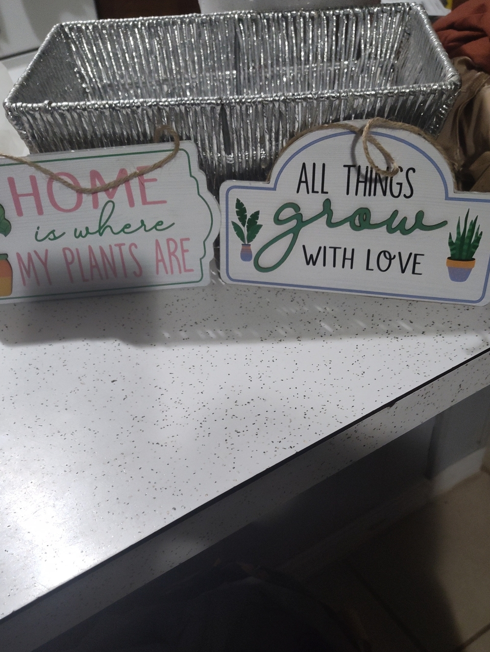 Grow with Love Hanging Sign - Green & White